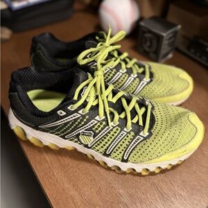 K-Swiss Neon Green and Black Running Shoes